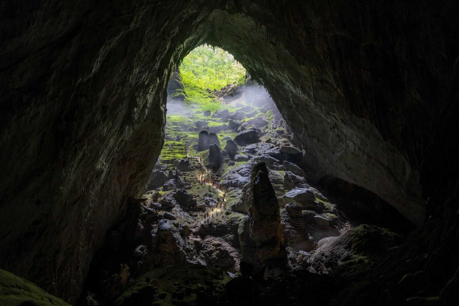 Doline 2 of Son Doong Cave lead to the Garden of Edam.