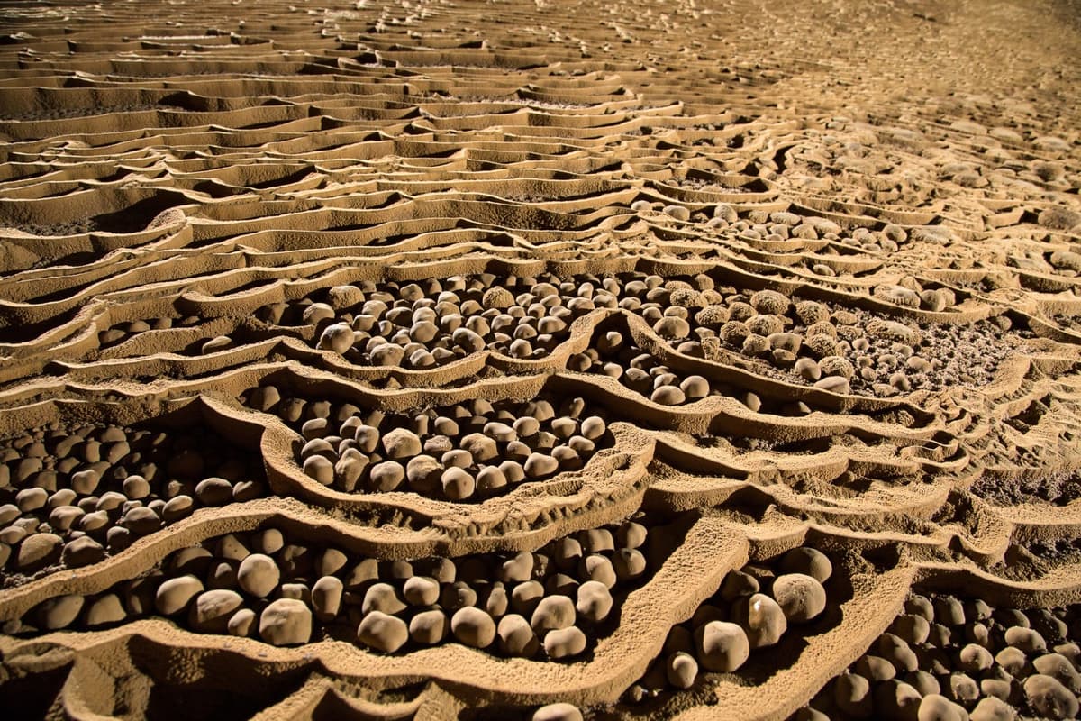 Cave pearls are round mineral formations in caves, found in different sizes.