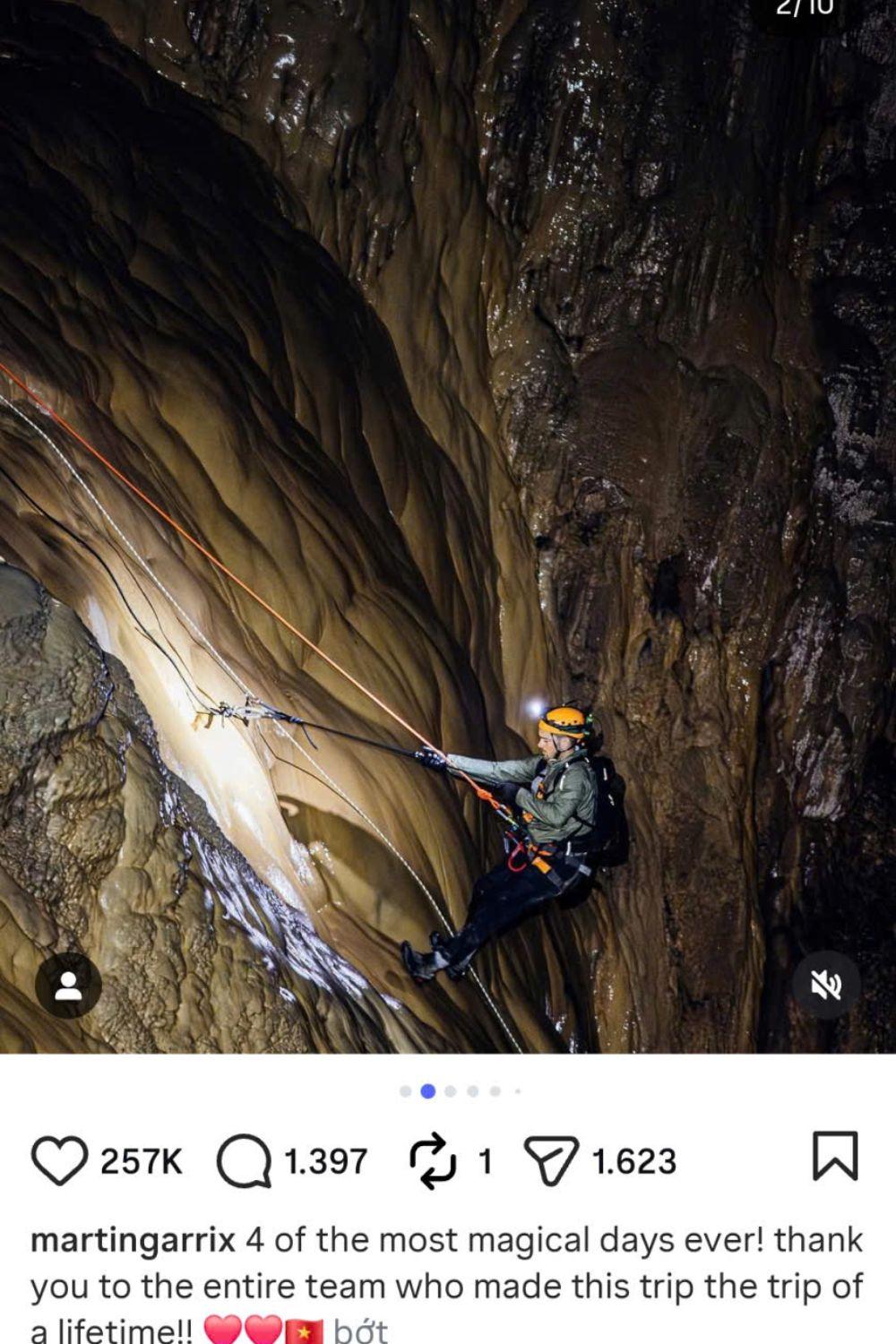 His post and images from the Son Doong Expedition Tour quickly attracted numerous likes